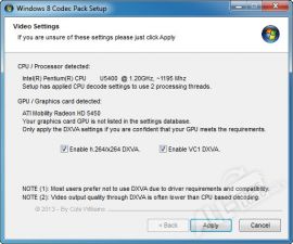 Windows 8 Codec Pack